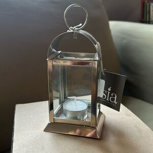 NWT SIA home fashion - chrome tea light lantern